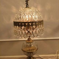 古董水晶燈/桌燈 （小天使裝飾 古銅底座）