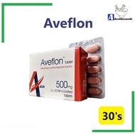 EXP05/26 Aveflon Tablets Micronized Purified Flavonoid Fraction 500mg 30 Tablets (Kecut Buasir/Urat 