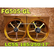 Forged Rim FG505 Gold Yamaha LC5S Y125Z Y15ZR RCB Sport Rim 185/250/17' Racing Boy LC135 5 Speed 125