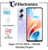 OPPO A79 5G 8GB + 256GB / Free $20 Ntuc Voucher &amp; Honor Earbuds X5 / 8GB + 256GB / Glowing Feather Design / FHD+ Sunlight Display / 33W SUPERVOOC / 2 Years Warranty - T2 Electronics