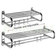 VAL6060-400mm~800mm (304)Stainless Steel Adjustable Towel Rack