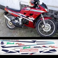 Striping Yamaha Touch 125 merah Tahan Vernis Laminasi Glosy Cuting Mesin