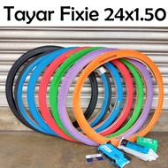 24x1.50 tayar Tyre Tube Bicycle Colour Fixie MTB Road Bike 24 Inch Tayar Tuib Basikal 24x1.5 24x1.75