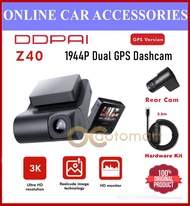 DDPAI Z40 1994P Front n Rear DashCam Recorder IPS Monitor GPS Version 360 Rotation Wifi DVR 24H Park