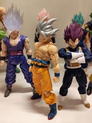 Shf 自在極意悟空+Shf SDCC 野獸悟飯 同 HM005 野獸悟飯 珠光頭+自我極意 比達 同 AIR x HM 自我極意 比達頭