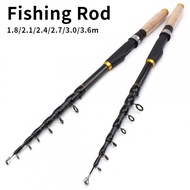 Carbon Fibre Fishing Rod Ultra Short Lightweight Shrinking Sea Rod Lua 1.8/2.1/2.4/2.7/3.0/3.6m