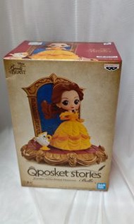全新美女與野獸貝兒 Belle 連背景底座 茶壺太太 小茶杯 迪士尼公主系列 Disney characters Qposket Qp Q posket stories (A款式）figure 模型