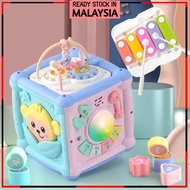 Busybox 7 Sides Infant Baby Hand Toy Drum Music Songs Intellectual Game Early Learning Cubic Drum Ma