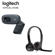 [Combo Set] Logitech C270 HD Webcam + H390 Wired Headset