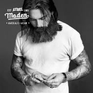 MADEN brand tooling style 2023 autumn new boy youth heavy vintage cotton bottoming shirt 400g t-shir