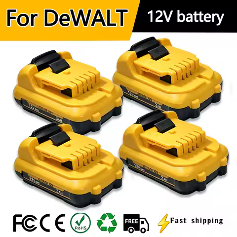 12V Replacement for Dewalt DCB120 Lithium-ion Batteries 12V 2Ah 3Ah 5Ah 6Ah Battery DCB125 DCB123 DC