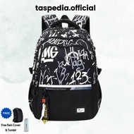 Boys Girls Elementary School Compatible Cool Backpack Raincover Laptop Bag Icon Motif Junior High Sc