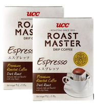 UCC Roast Master Drip Coffee Espresso ยูซีซี กาแฟคั่วบด ดริฟคอฟฟี่ เอสเพรสโซ คั่วเข้ม 9g. x 5 Pcs. (2กล่อง)