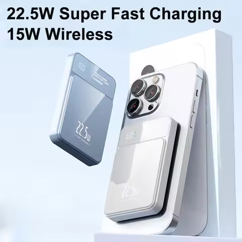 Portable 15W Wireless Magnetic Power Bank Fast Charging Ultra Capacity Digital External Battery Powe