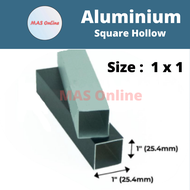 1 x 1 Aluminium Hollow Square Hollow / Segi Empat Hollow / Bar Berongga Aluminium 正方通 - 2ft/ 4ft/ 6ft/ 8ft MASONLINE