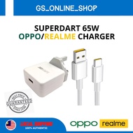 [CRAZY SALE] Realme/OPPO 65W Superdart VOOC Fast Charger UK Plug with Free Super VOOC Type C Fast Data Cable