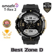 Amazfit T-Rex 2 (Astro Black &amp; Gold) Smartwatch | Military-grade Toughness | 24-day Battery Life | GPS | HD AMOLED | 150+ Sports Mode | 24 Hour Health Monitoring | 10 ATM | T Rex 2 | TRex 2