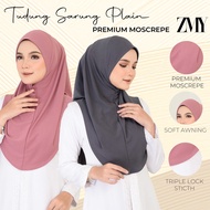 Tudung sarung Sarima Plain Soft Awning Kain Mosscrepe