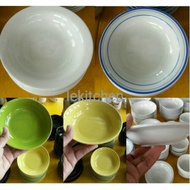 Plain Flat Ceramic Bowl- sambal Container/cuko pempek