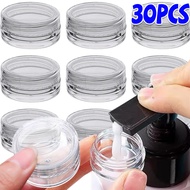 Dustproof Sealed Round Bottom Box - 3g/7g/10g Transparent Jewelry Cosmetic Nail Art Storage Jars