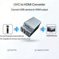 USB Camera UVC To HDMI Converter for DJI Pocket3 Action3/4/5/6 to Live Streaming switcher TV Monitor