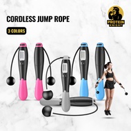 Cordless Jump Rope Skipping Rope Cardio Workout Jumping Rope LED Display Digital Weight Calories Hea