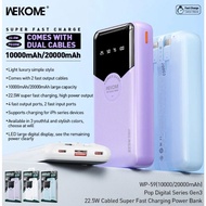 Wekome WK Pop Digital Series Power Bank 10K 20K WP-59 WITH (3C CCC CERTIFIED) Powerbank