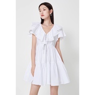 75279 - White Ruffle Neck (S,M,L) - Dress 2406