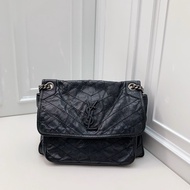 YSL 聖羅蘭niki中號黑色 黑銀鏈條 
