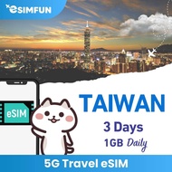 eSIM - Taiwan 5G Travel eSIM - 3-15 Days Unlimited Data