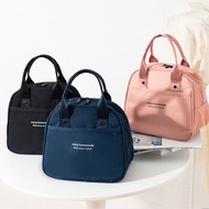 Simple portable lunch box bag  Waterproof lunch box bag  A bento bag with rice  Zipper insulation ba