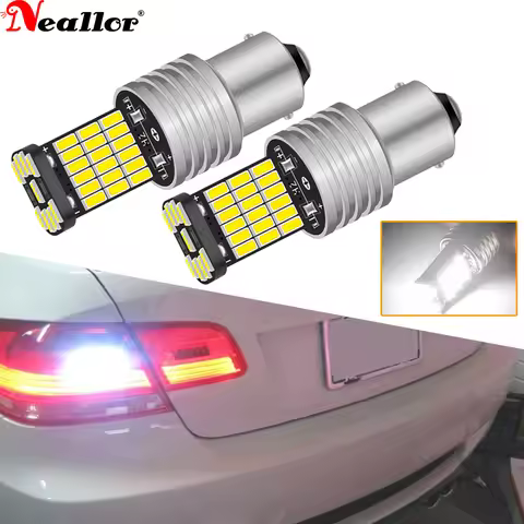 2pcs P21W BA15S 1156 Led Car Reverse Light 4014 45SMD Auto Backup Lamp DRL Bulb For Renault Duster M