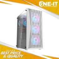 CASE DARKFLASH DK352 WHITE ATX TEMPERED GLASS PC GAMING CASING