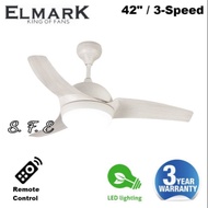 Elmark Avatar 42-inch Remote Control Ceiling Fan With 24w LED Three Color Light