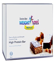 [USA]_Doctors Best Weight Loss - Peanut Butter and Smooth Caramel Crisp Diet Protein Bar (7/Box)