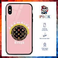 LV IPBOX Printed Tempered Glass Case for Iphone 7/8/6/6S/Plus