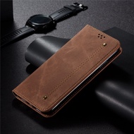 Luxury Denim PU Leather Magnetic Flip Cover Casing Xiaomi Mi 10 Pro 10 Lite 10 Youth 5G 9 9T Pro CC9