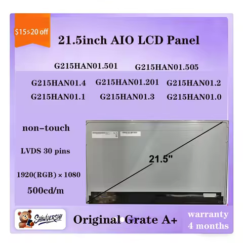Original New A+ 21.5" LCD G215HAN01.501 G215HAN01.505 G215HAN01.4 G215HAN01.201 G215HAN01.2 G215HAN0