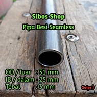 Seamless Iron Pipe Od 31mm Id 25mm Thickness 3mm Length 20cm to 100cm Seamless Pipe