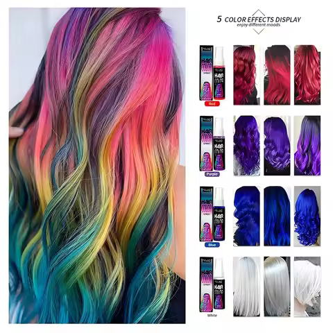 Sevich 8 Colors Hair Color Spray Temporary Hair Dye Cream Washable Disposable Color Hair Spray Unise