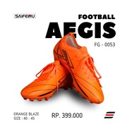 SAIFEIN AEGIS FOOTBALL SHOES ORANGE BLAZE/BLACK OBSIDIAN/GREEN EMERALD FG - 0053