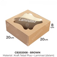 20x20 Kraft Tart Sponge Cake Box/CB Multipurpose Cake Packaging Packaging202008 B