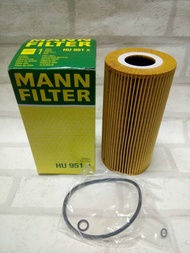 กรองน้ำมันเครื่อง  Benz E-Class  W124  (1993 - 1997)  รุ่น  E 250 D,  E 250 TD       Oil Filter  Mann  HU951x  /  HU 951x