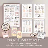 ⚡️INSTANT⚡️Digital Budget Stickers - Finance Planner Stickers, GoodNotes Sticker Book & PNG Stickers