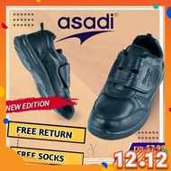 100% Original Asadi 6551 Black Shoe | Kasut Sekolah Asadi Hitam