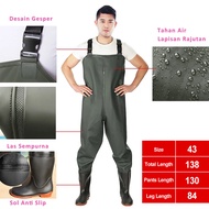 Sepatu Boot Karet Petani Sawah Panjang/Celana Waeder Sepatu Boot Anti Slip/Celana Wader Mancing/Cel