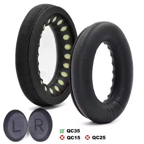 QC35ii QC35 Earpads Sheepskin Real Leather Cushions Replacement for Bose QC 35ii 35 ii QuietComfort 