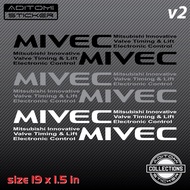 Mivec Side door v2 die cut sticker NEW MIVEC