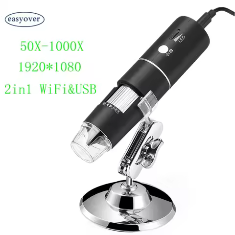 WiFi Digital Microscope 50x-1000X USB Magnifier 1920*1080 Camera For Android IOS Electronics Beauty 