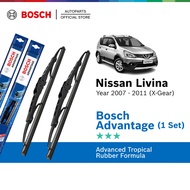 Bosch Advantage U Hook Wiper Set for Nissan Livina X Gear (24"/14")